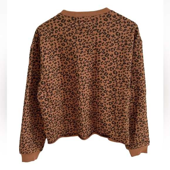 Blank NYC Caramel Brown Leopard Print Sweatshirt NWT New Size Medium - Picture 13 of 13
